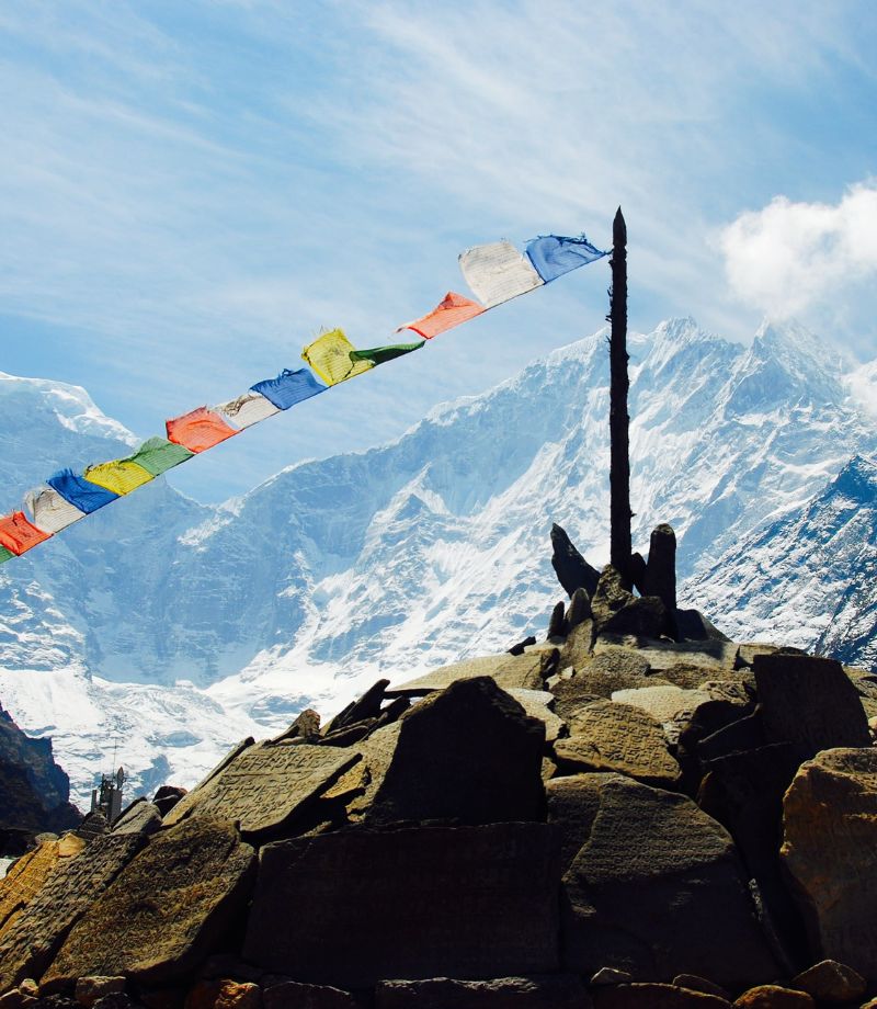 Flagpole at Everest Base Camp